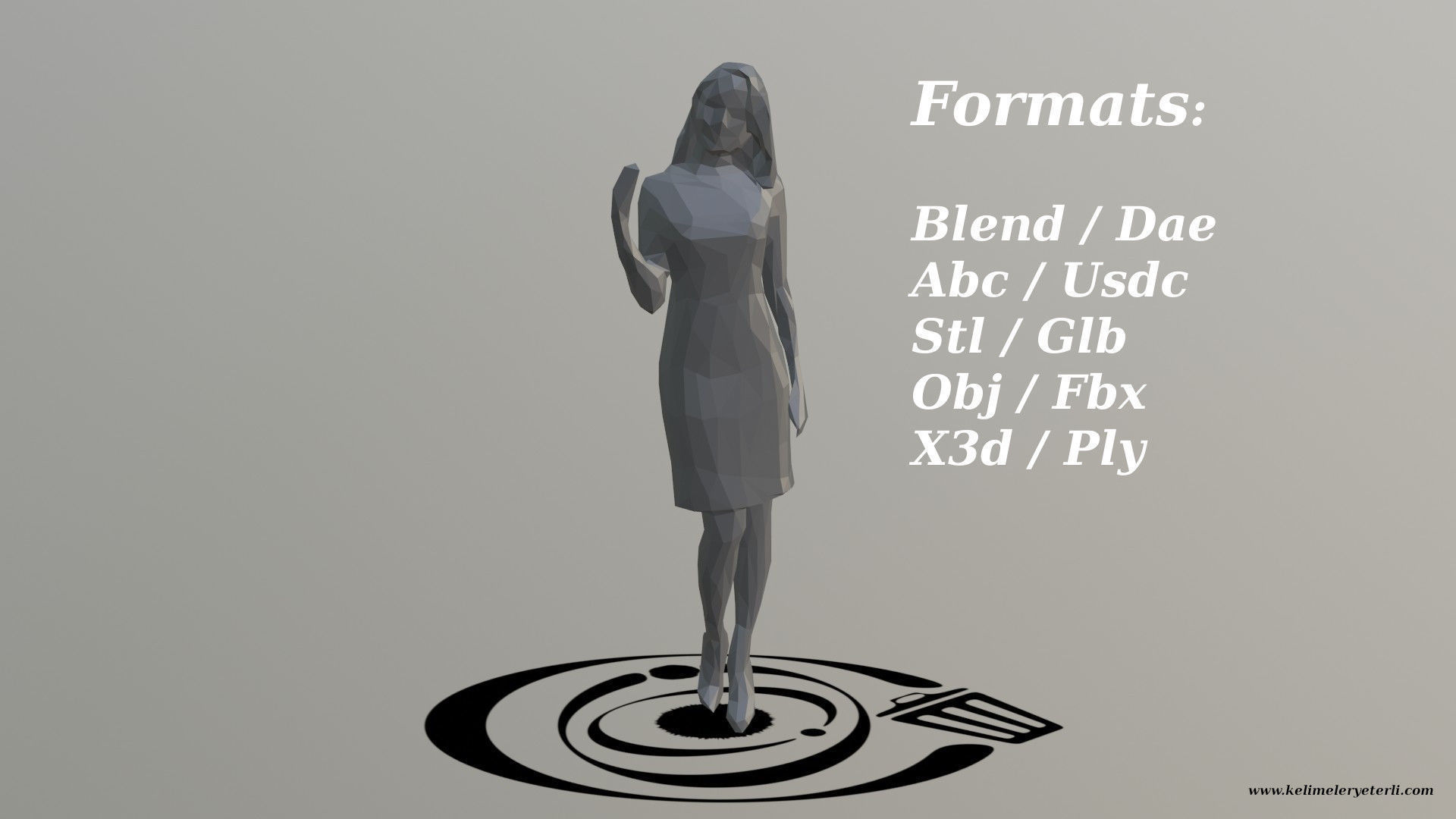 Human 008 LP R Low-poly 3D model_2