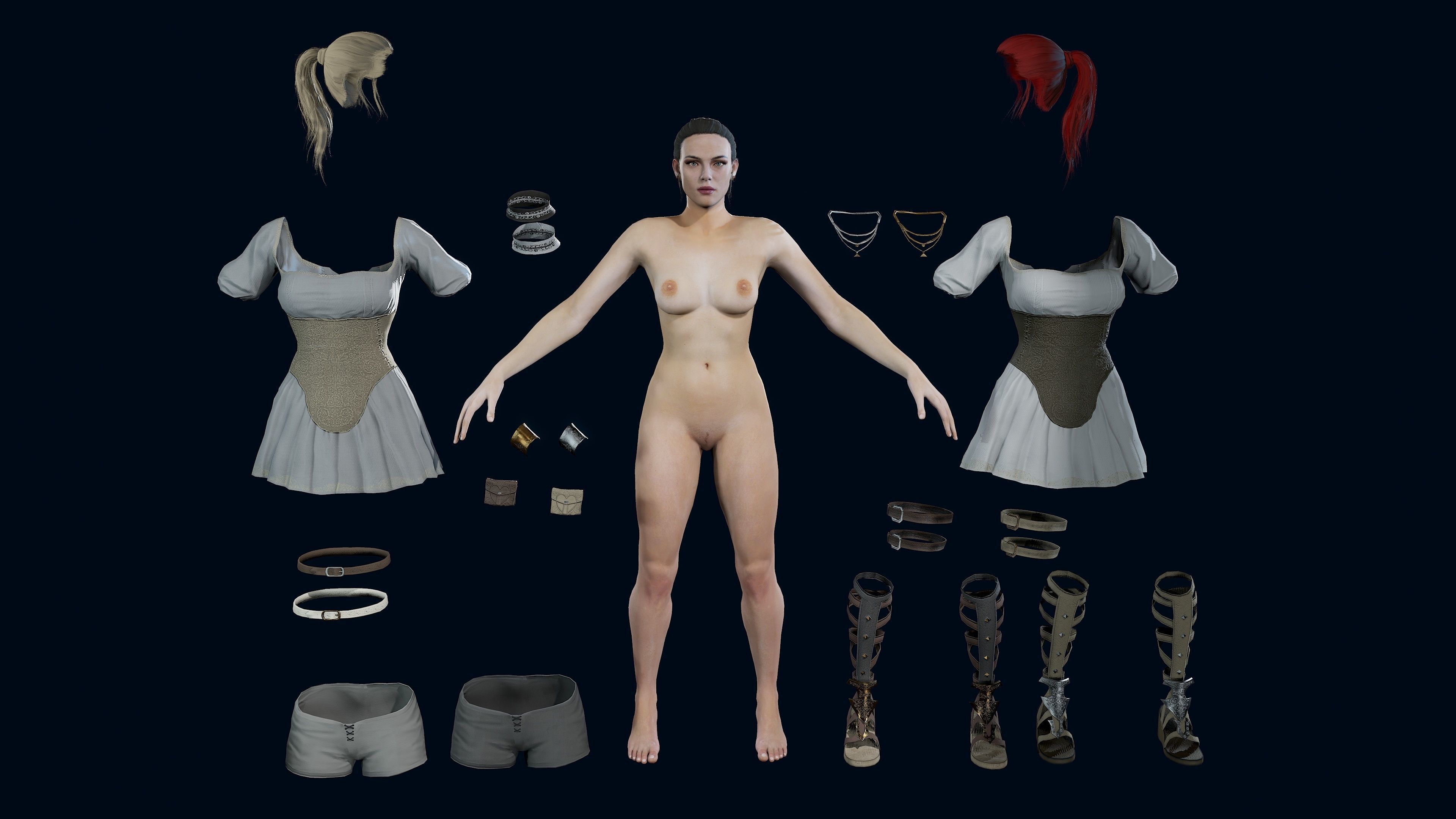 Valkyrie Low-poly 3D model_4