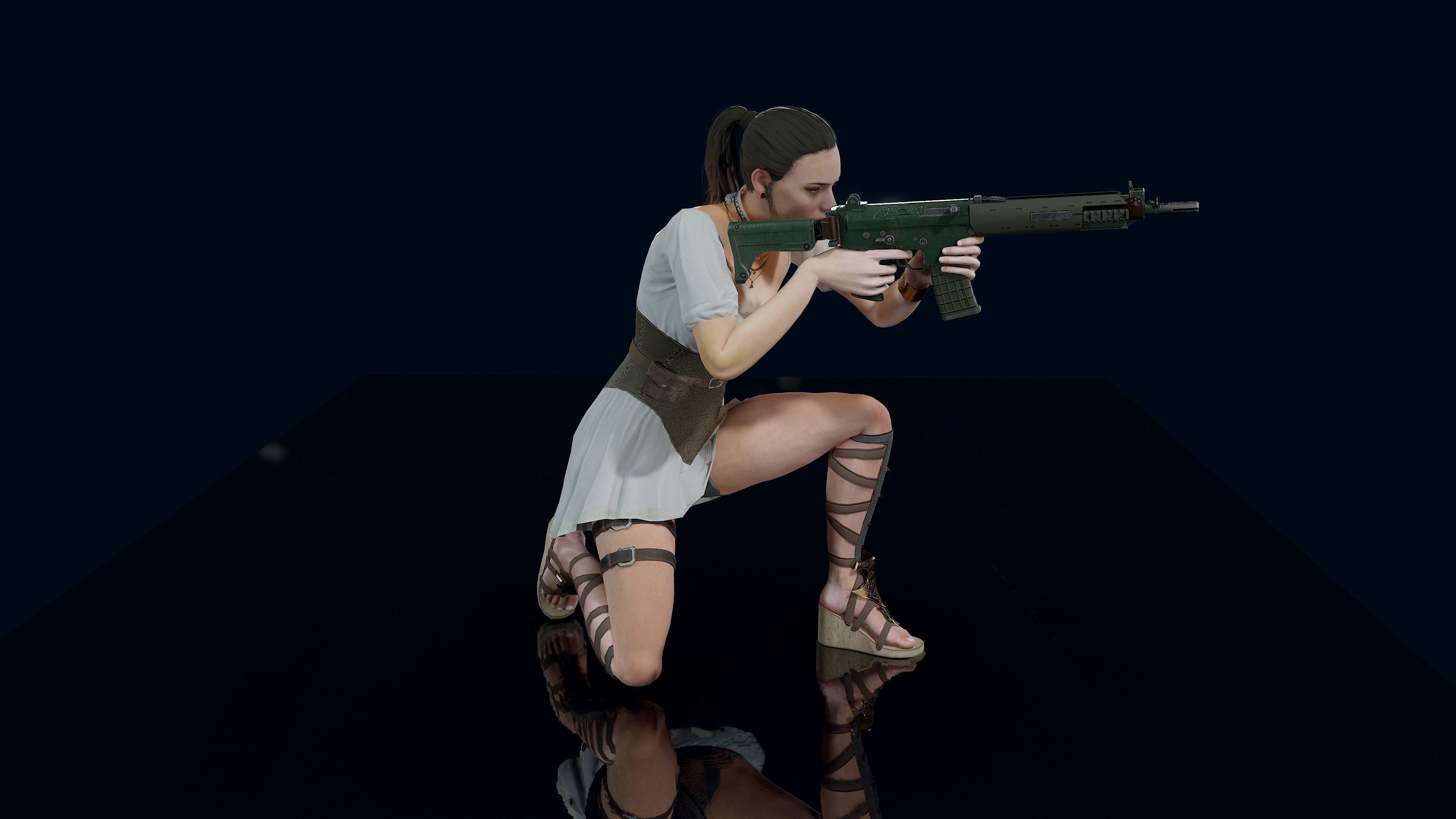 Valkyrie Low-poly 3D model_29