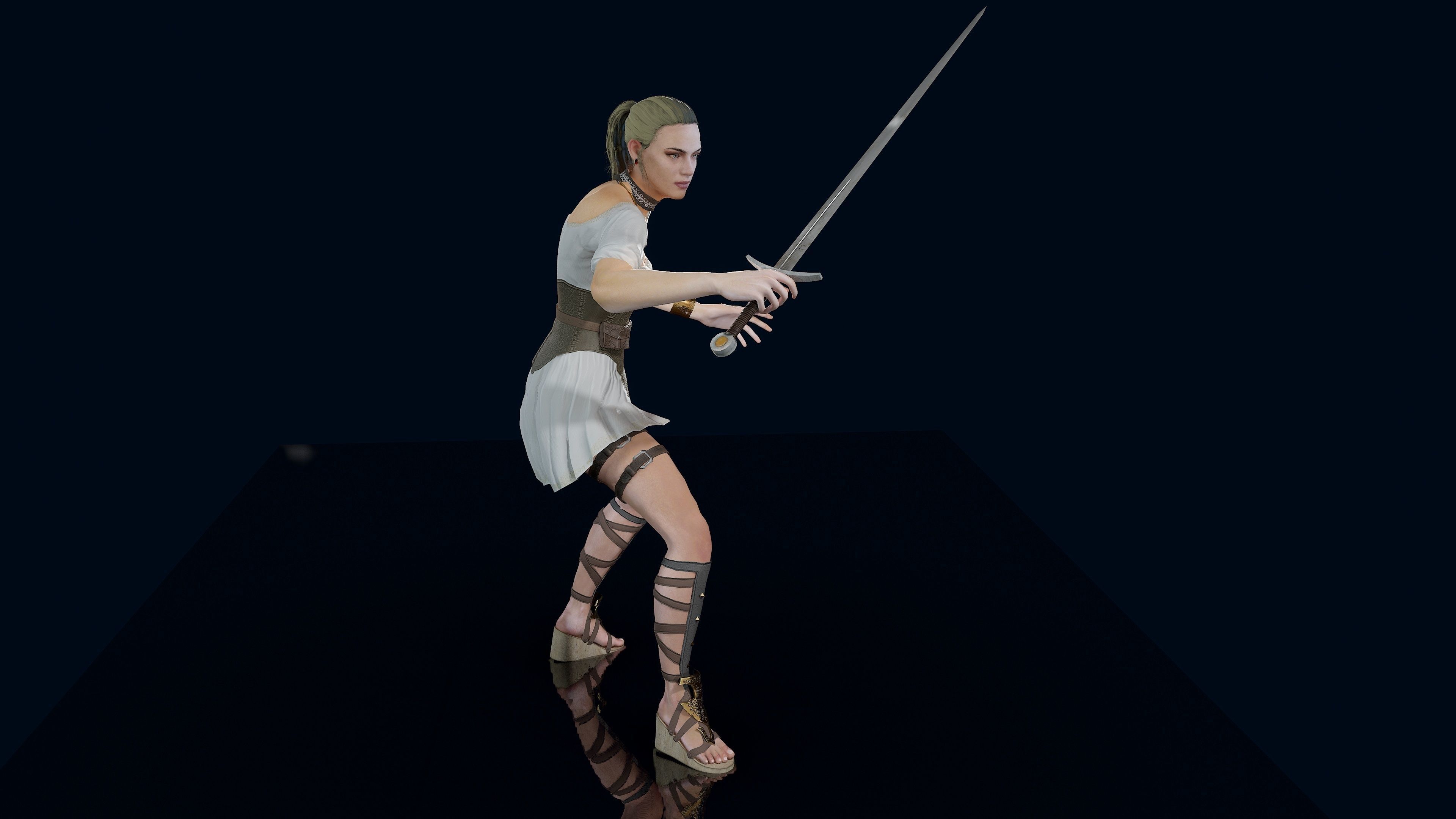 Valkyrie Low-poly 3D model_12