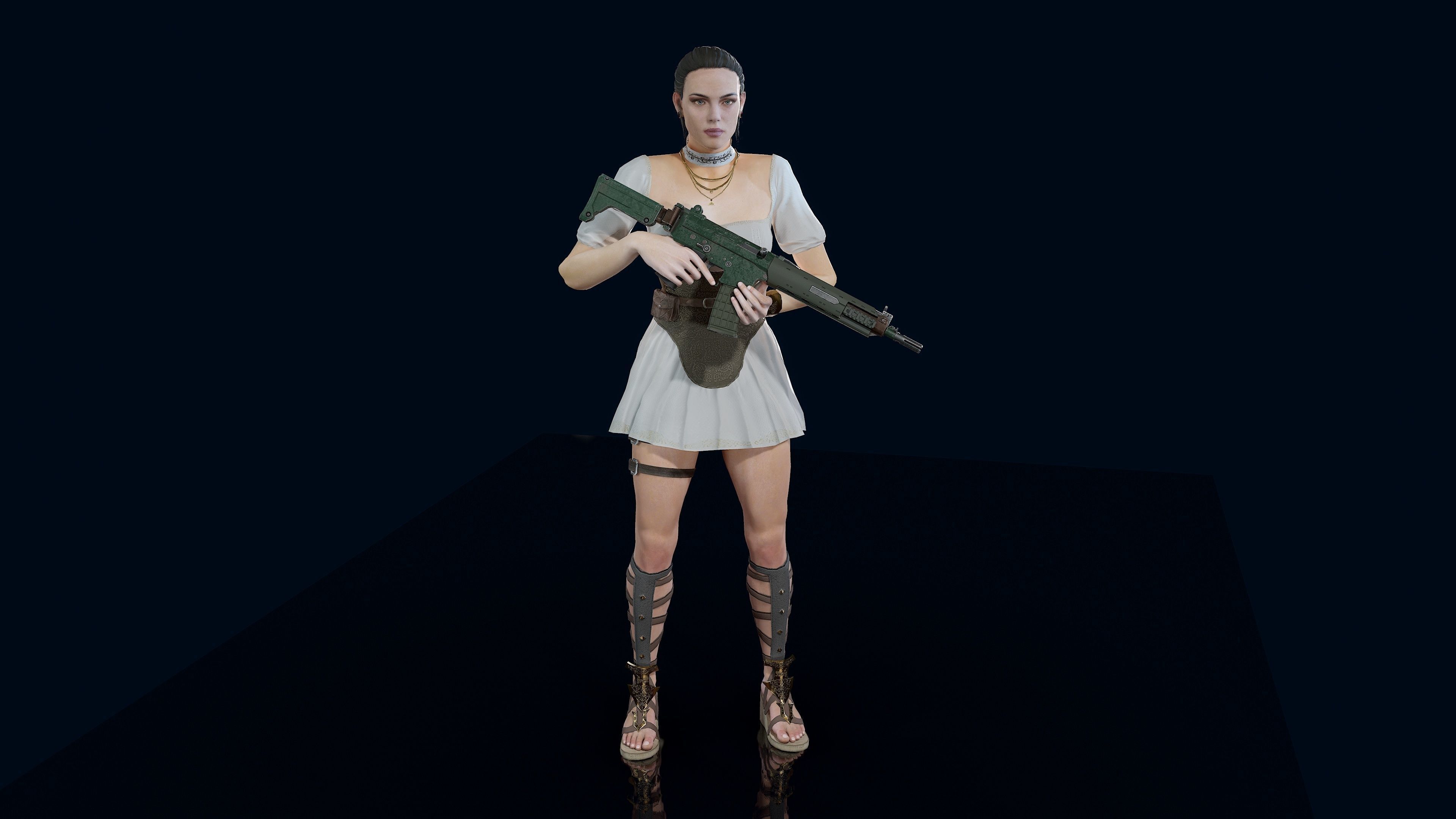 Valkyrie Low-poly 3D model_8