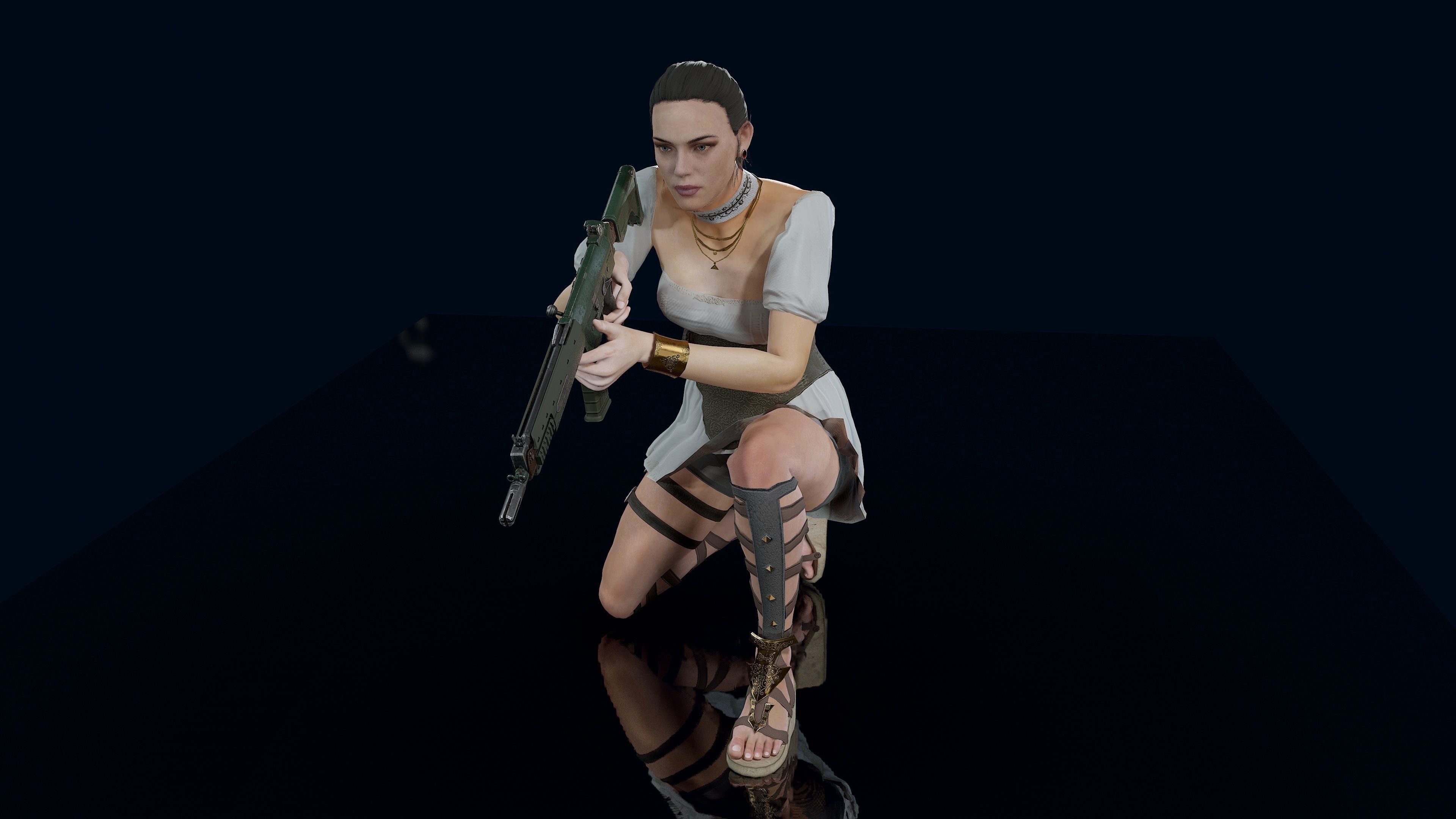 Valkyrie Low-poly 3D model_7