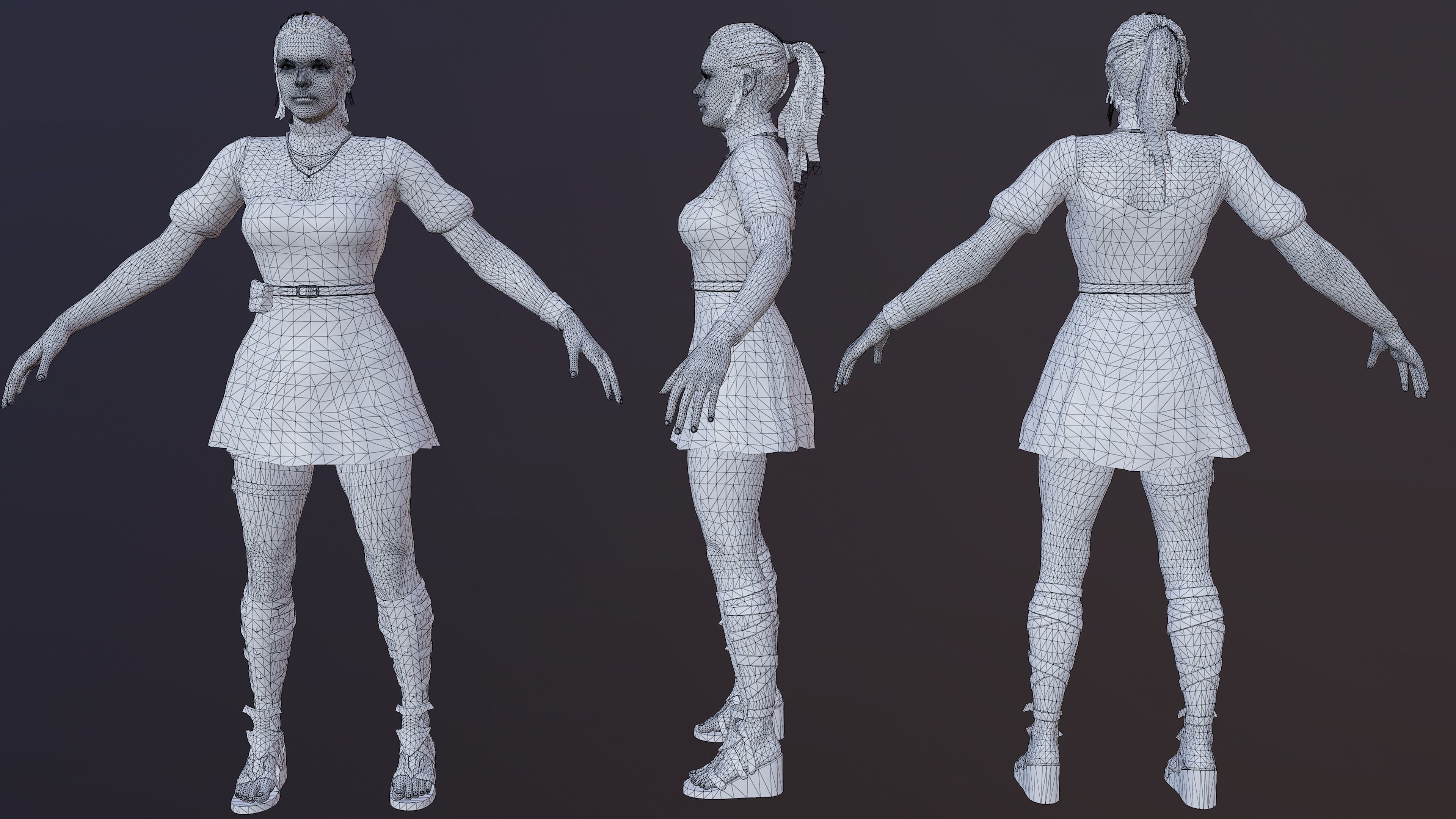 Valkyrie Low-poly 3D model_16