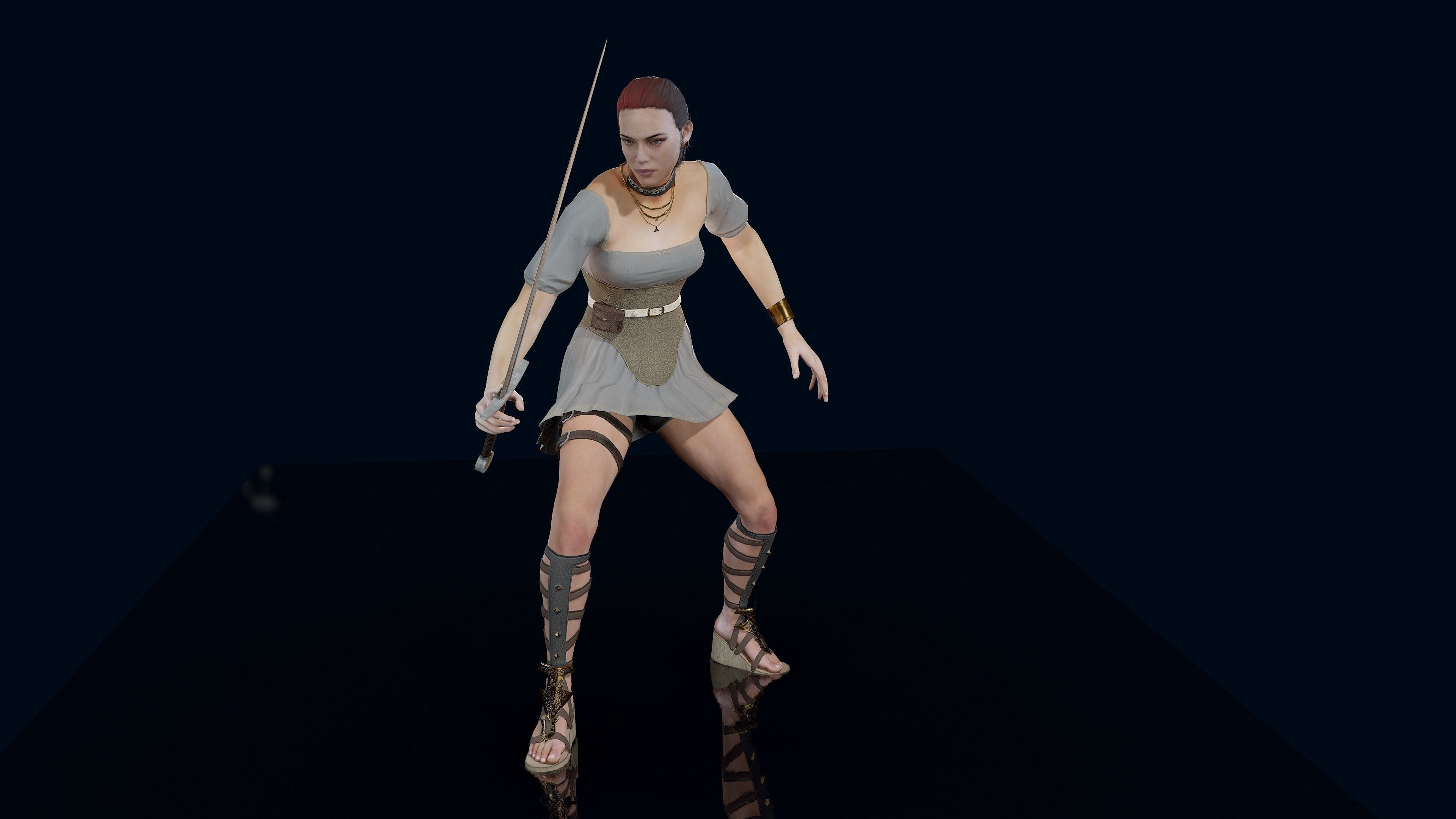 Valkyrie Low-poly 3D model_13