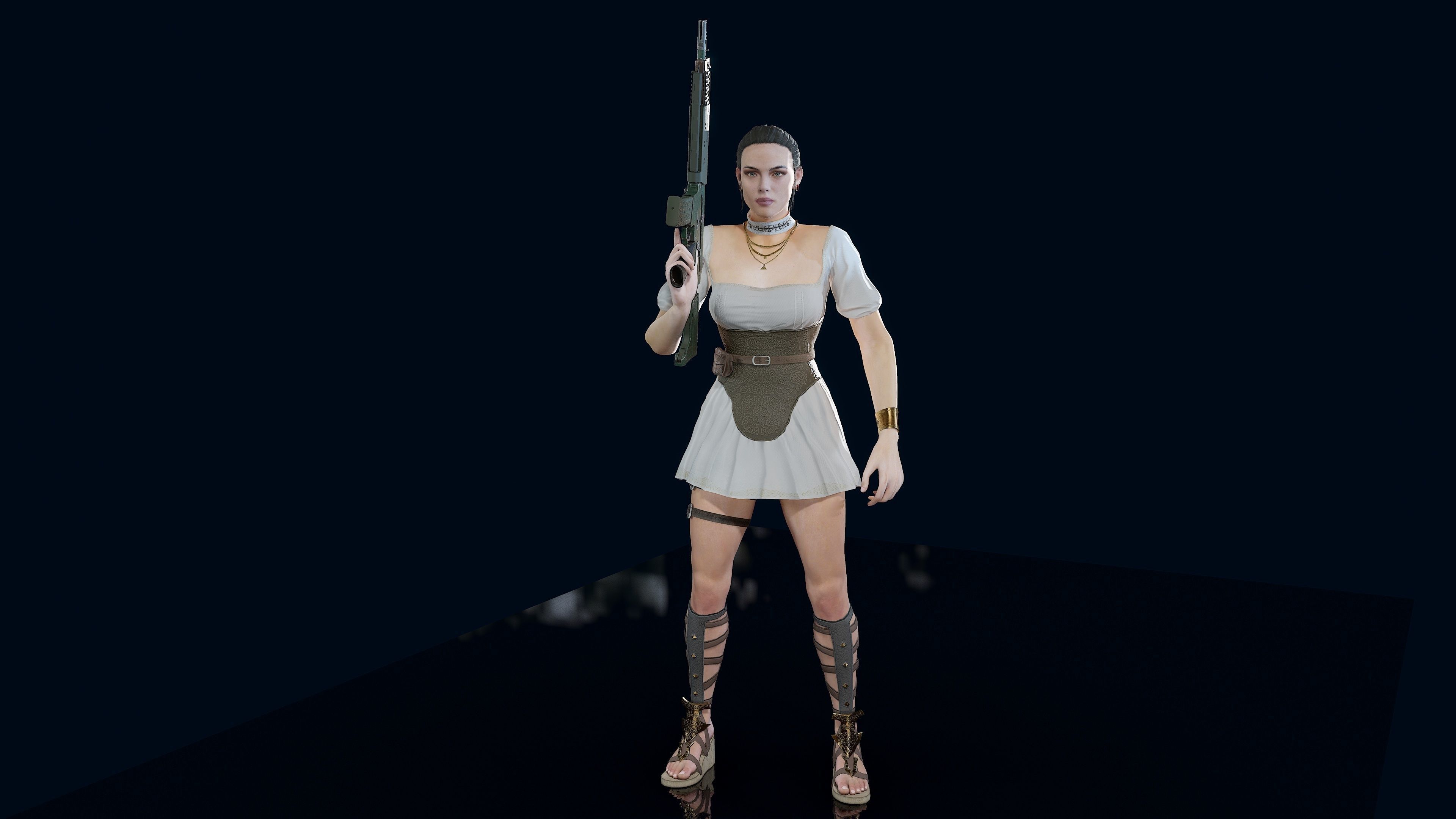 Valkyrie Low-poly 3D model_6