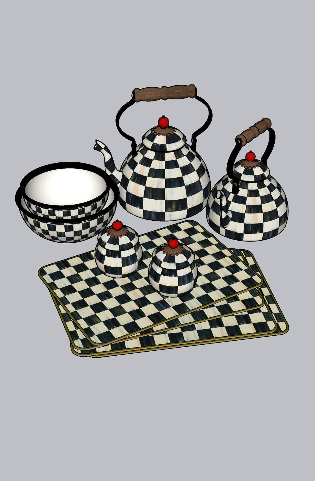 MacKenzie Childs Set 3D model_1
