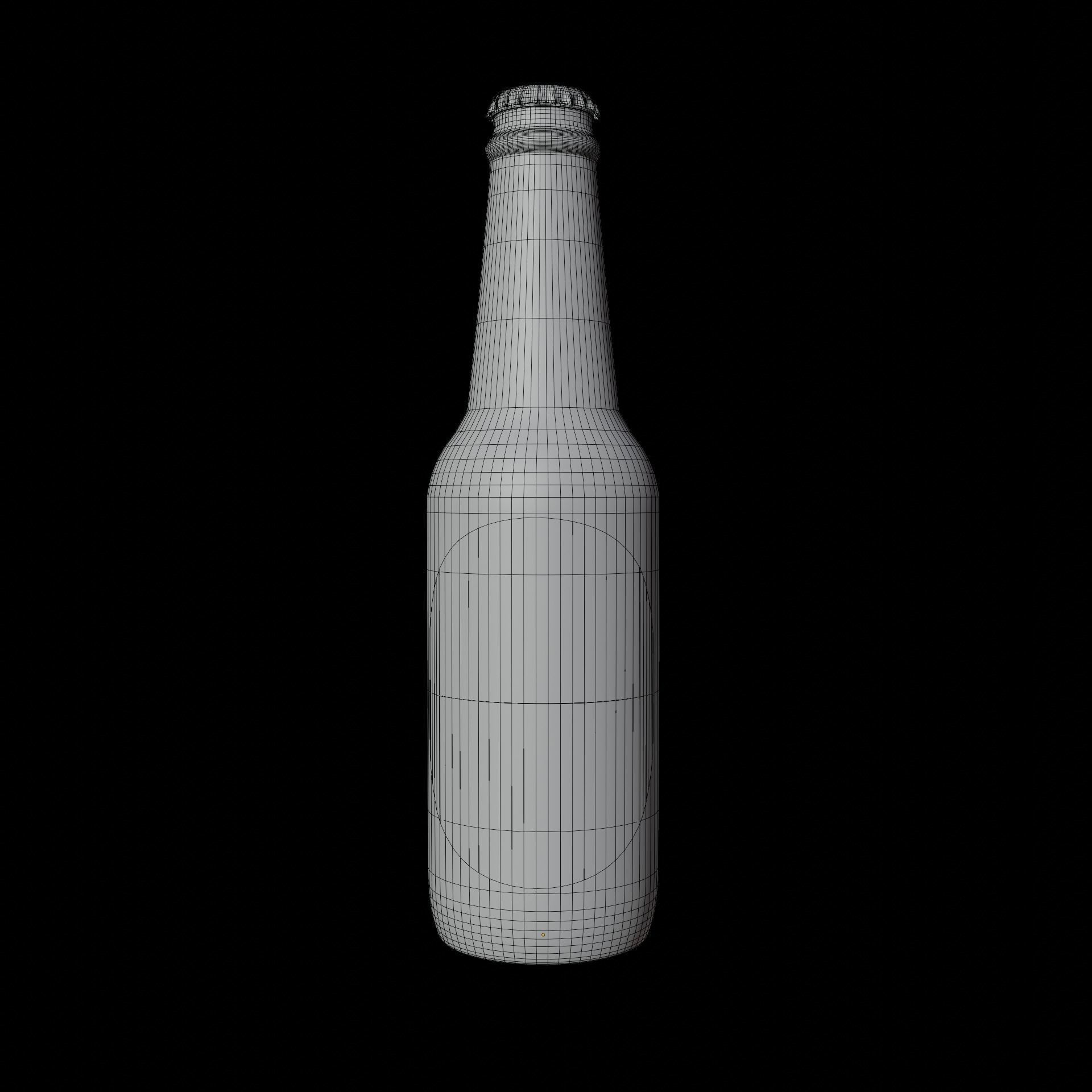 Beer Bottle 02 3D model_9