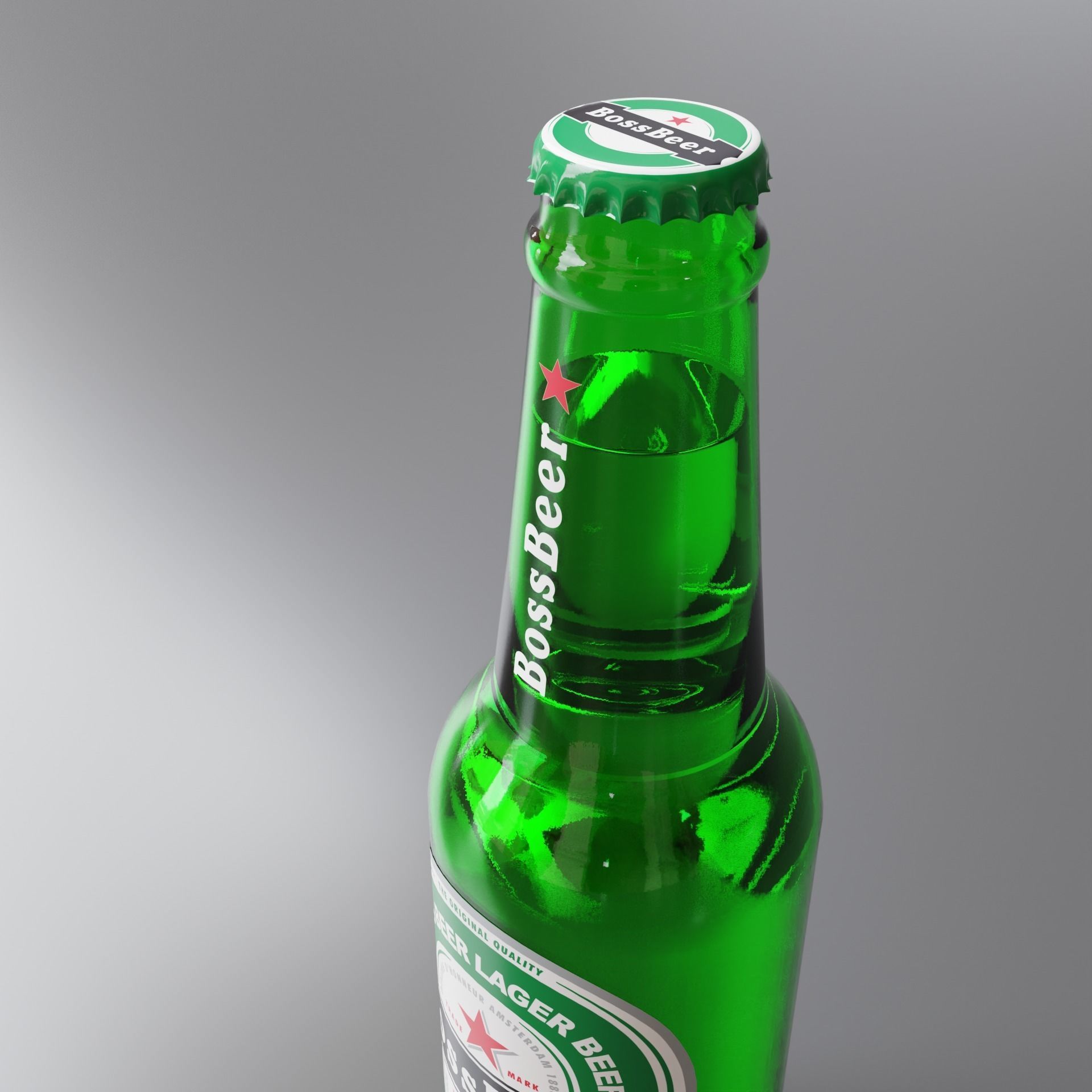 Beer Bottle 02 3D model_5