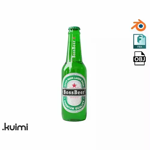 Beer Bottle 02 3D model