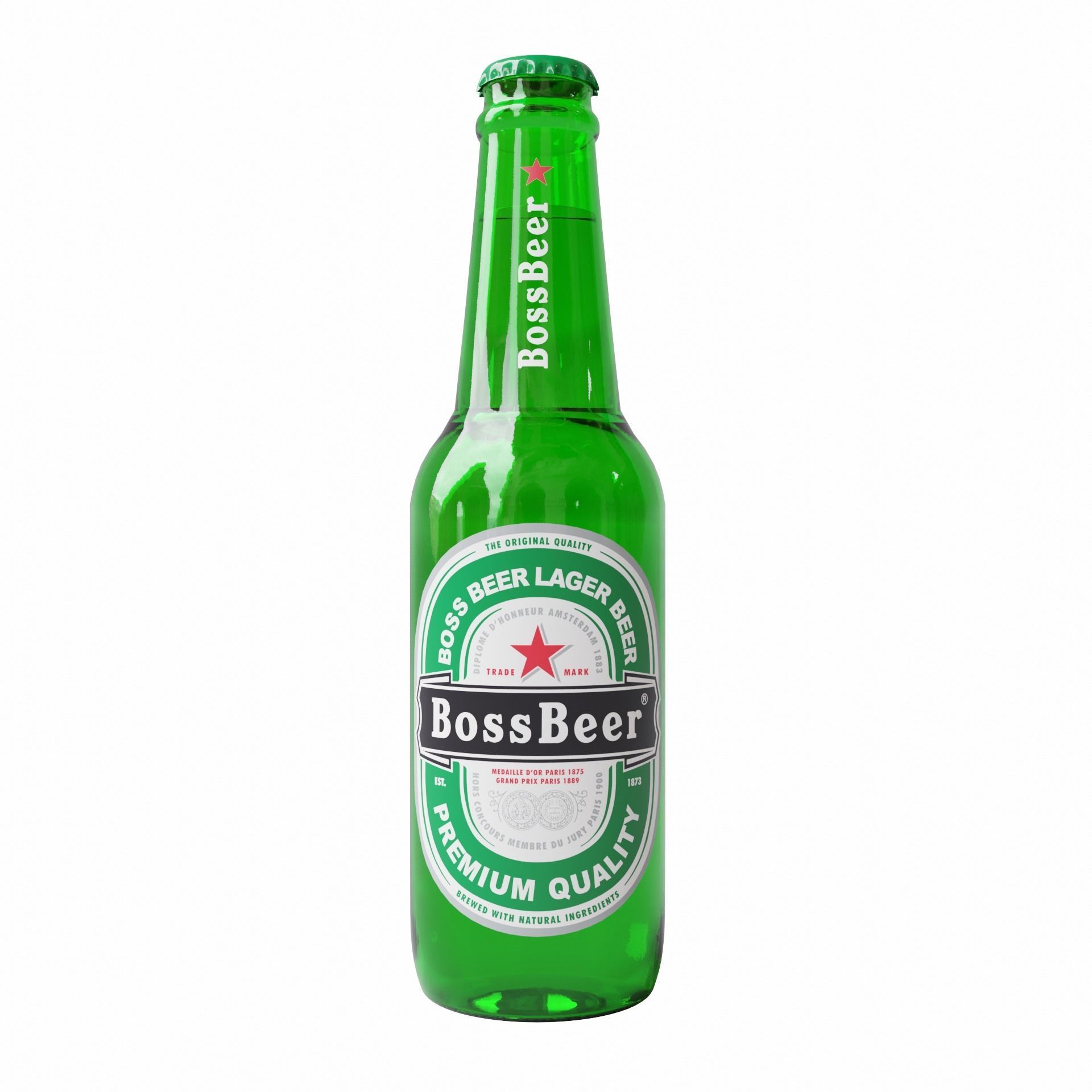 Beer Bottle 02 3D model_8