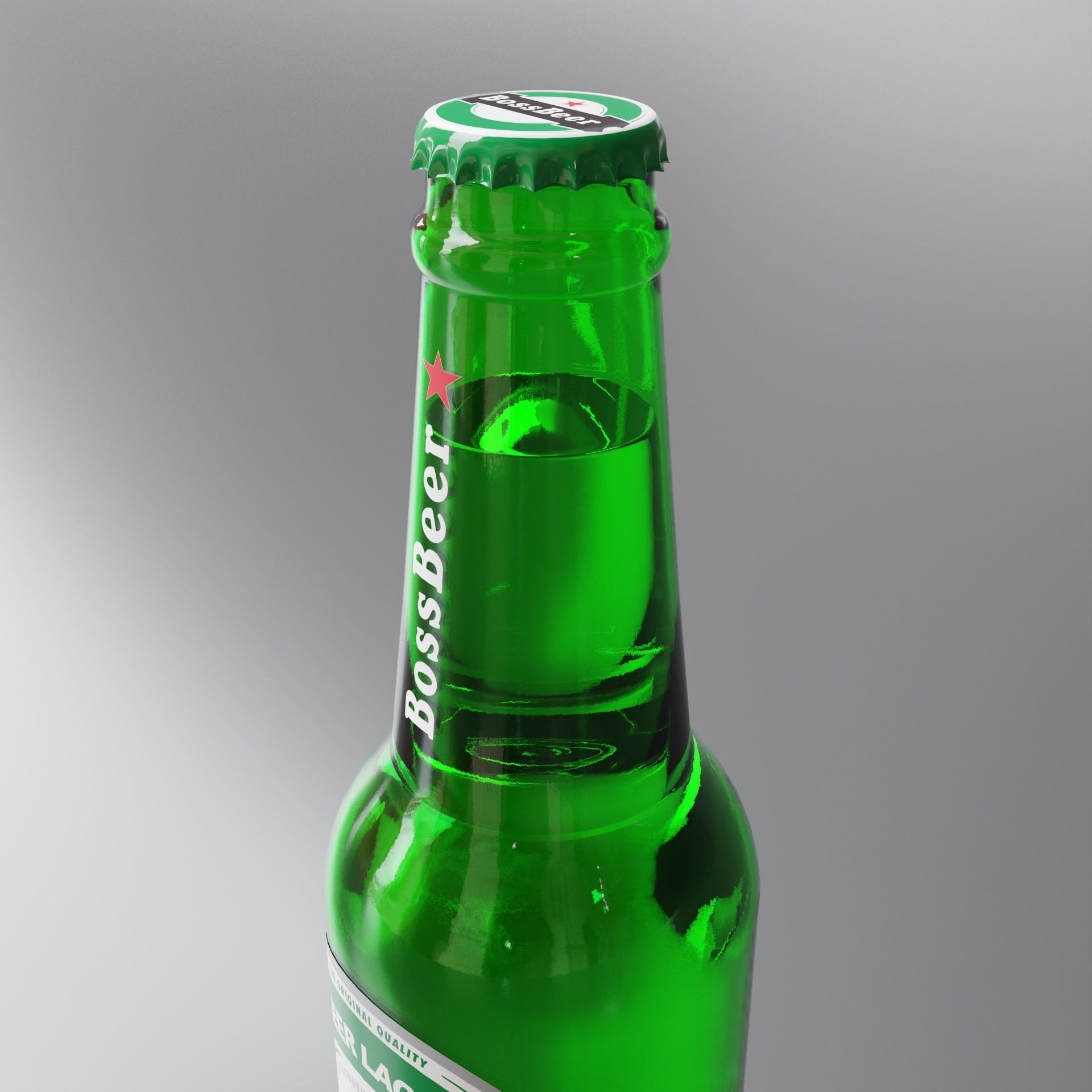 Beer Bottle 02 3D model_6