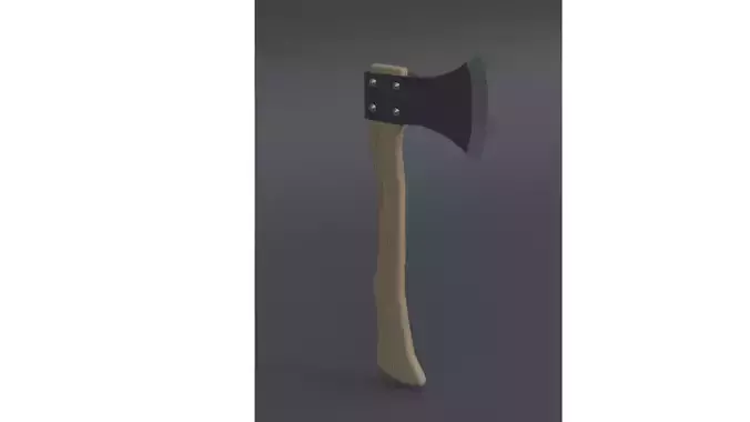 Axe low-poly 3d model