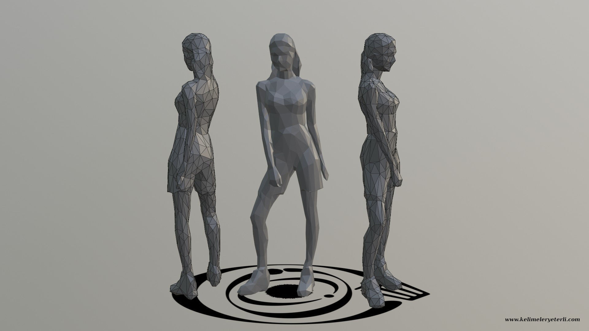 Human 010 LP R Low-poly 3D model_1