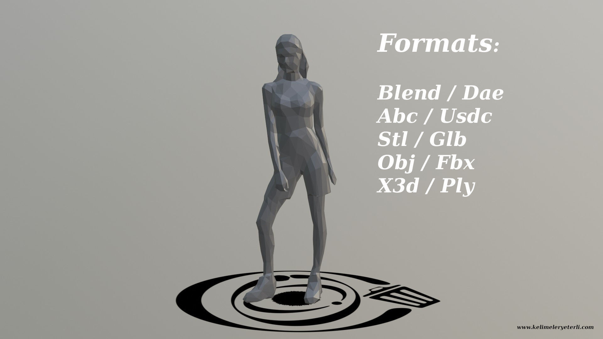 Human 010 LP R Low-poly 3D model_2