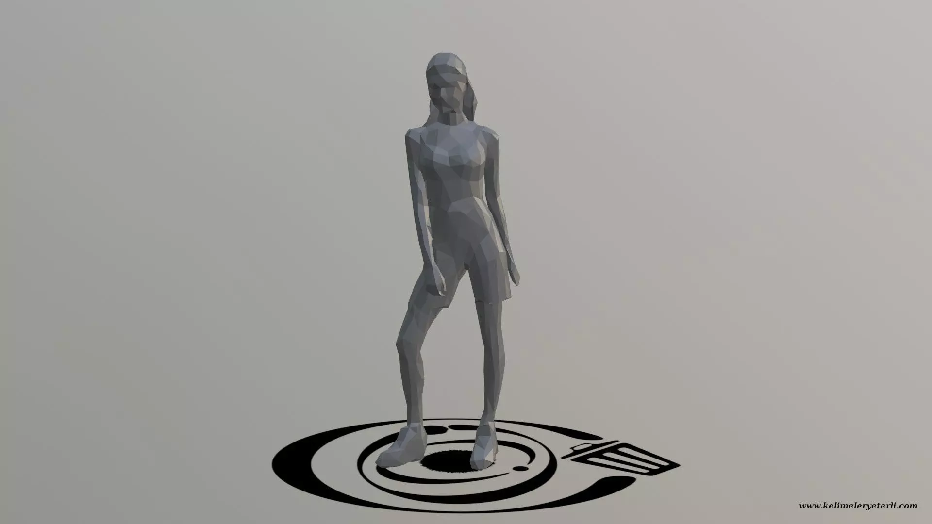 Human 010 LP R Low-poly 3D model_0