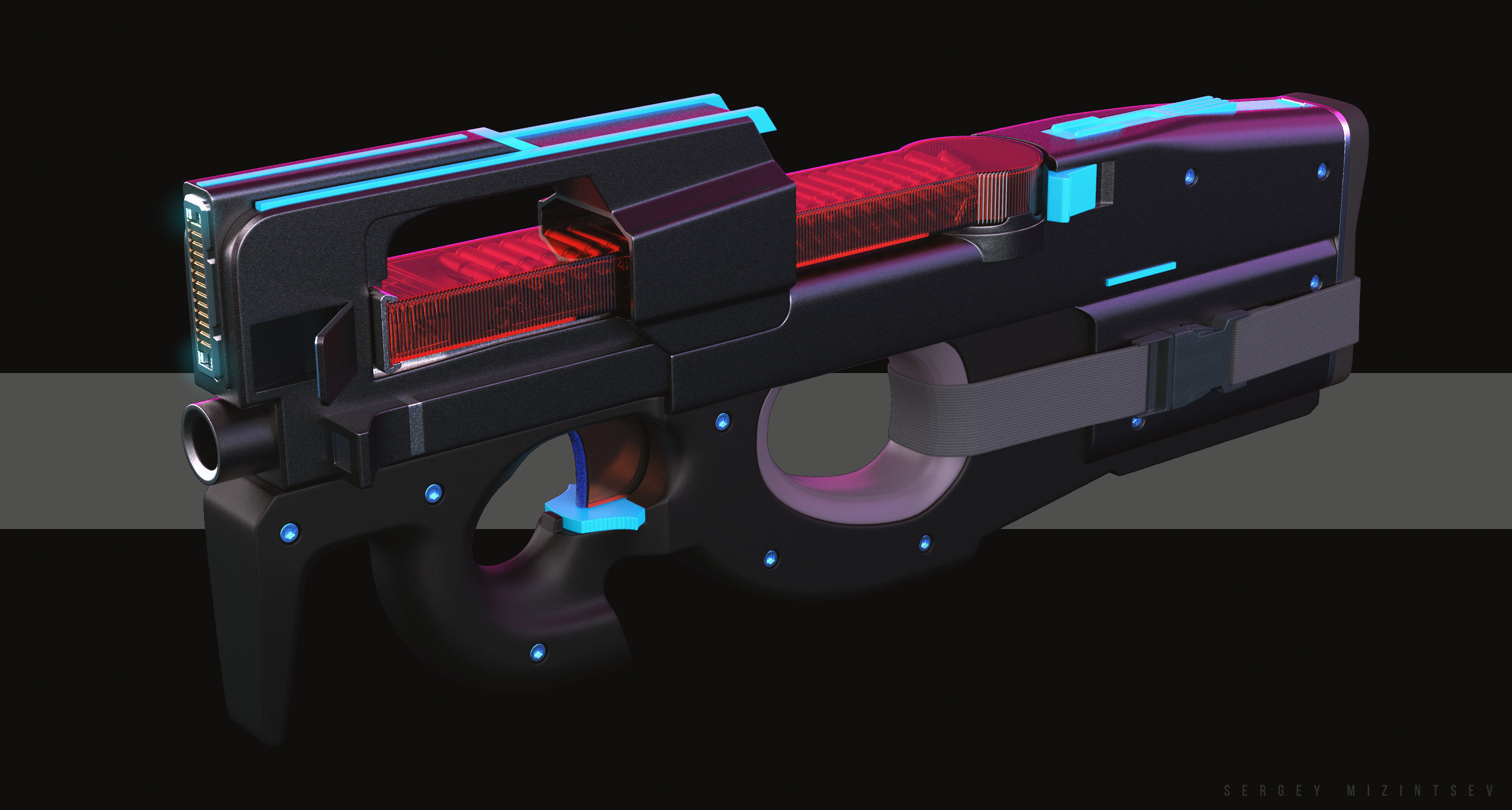 FN P90MN 3D model_1