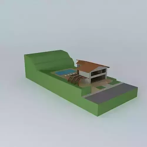 House with pool exterior design  NEG