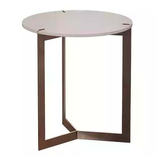 Kace White Marble End Table Crate and Barrel