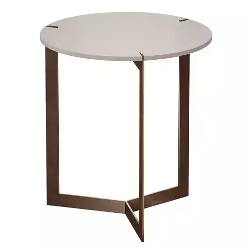 Kace White Marble End Table Crate and Barrel