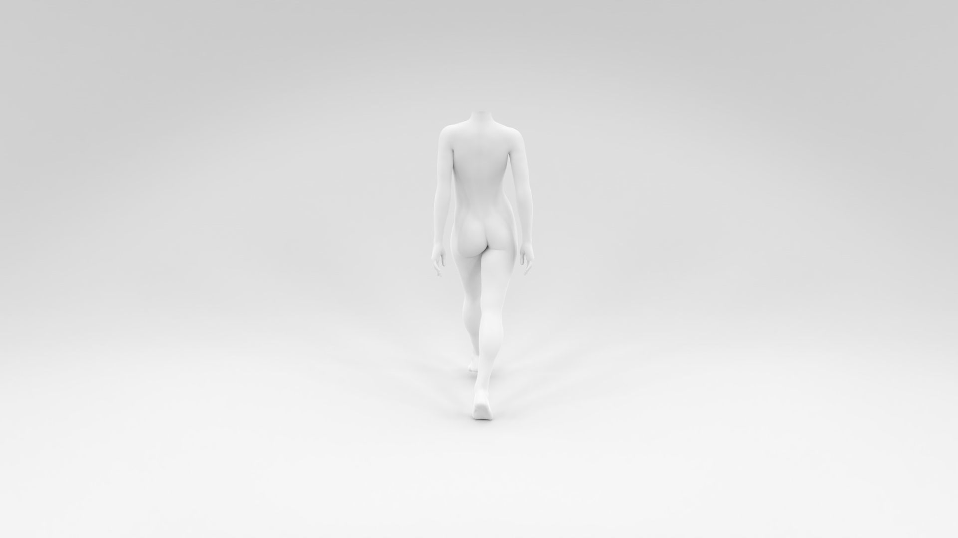 headless female fashion mannequin bundle Low-poly 3D model_10