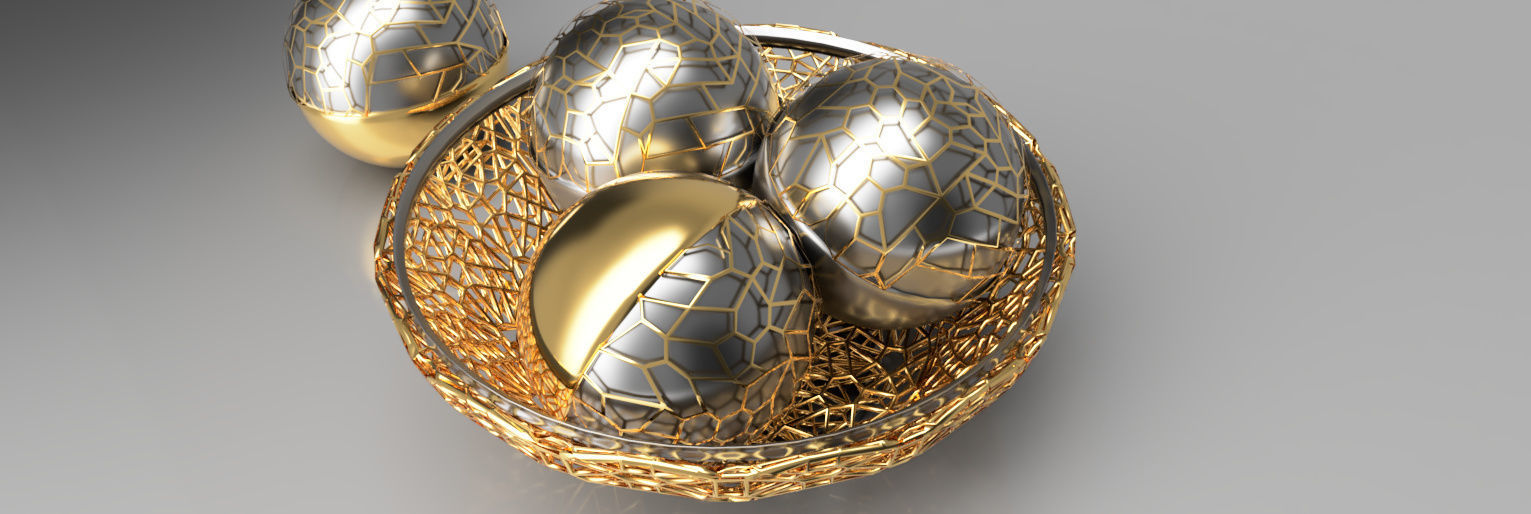 Decorative PLATE and BALLS LS design 3D model_1