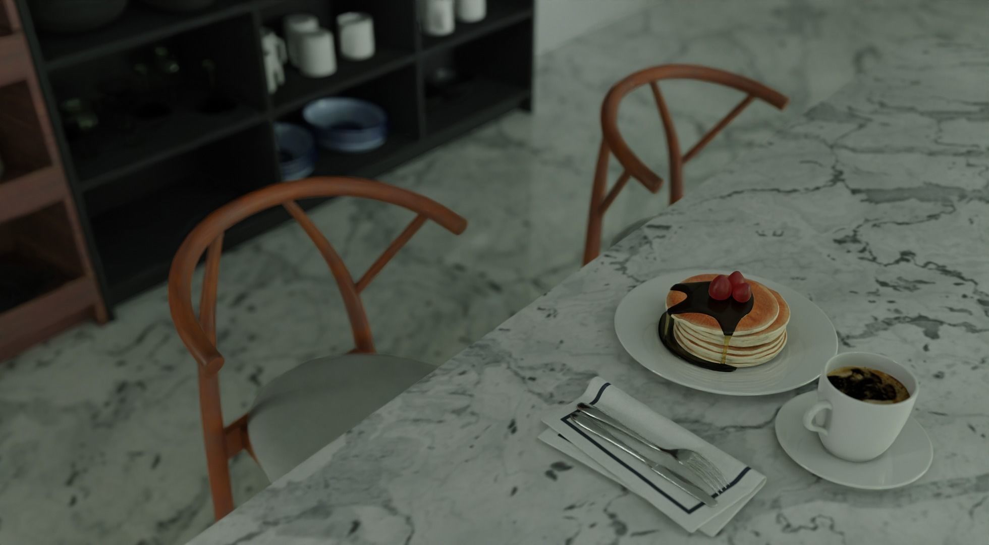 Modern Kitchen 3D model_2