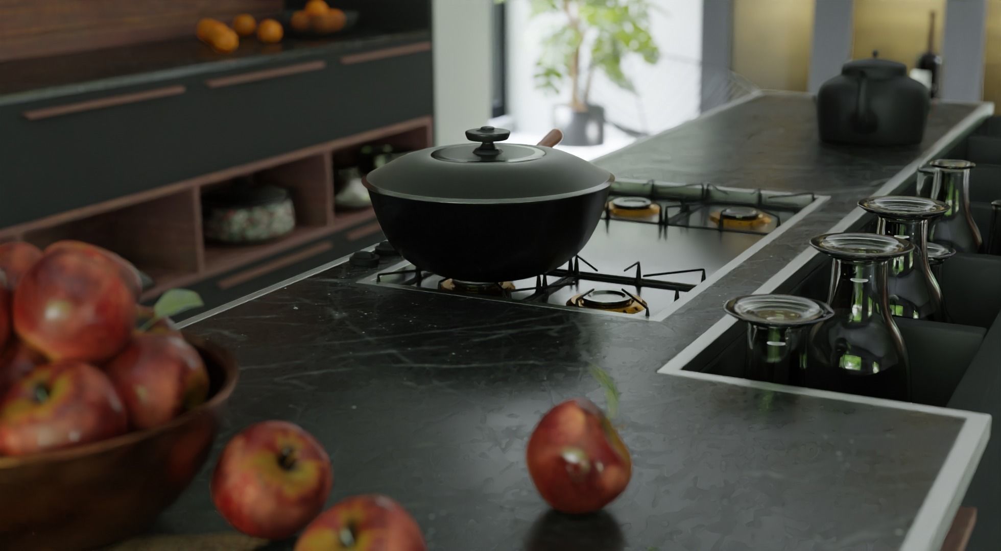 Modern Kitchen 3D model_6