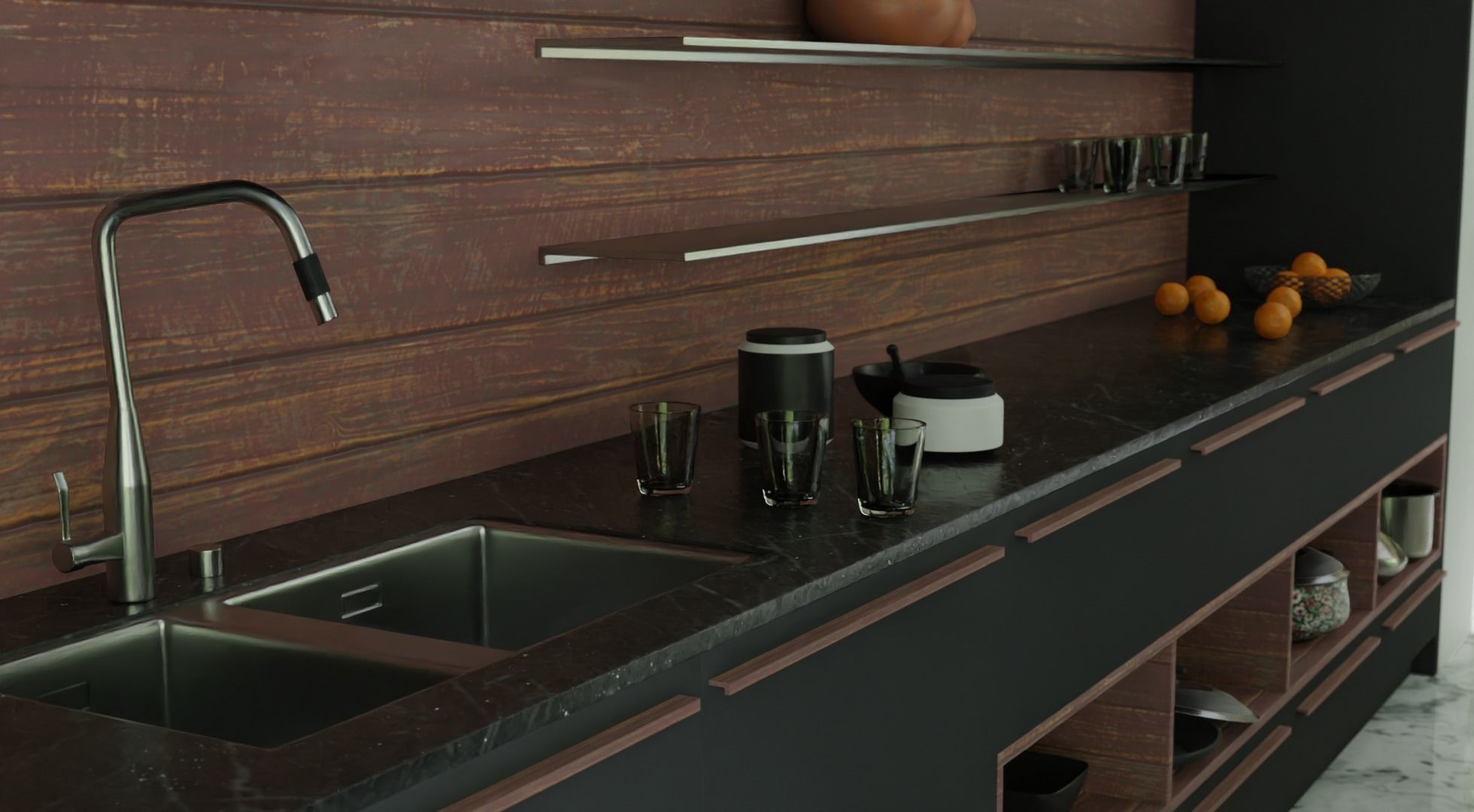 Modern Kitchen 3D model_5