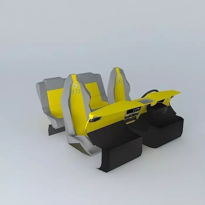 Car interior with details Free 3D model