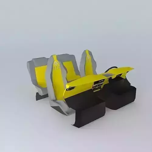 Car interior with details  Free 3D model