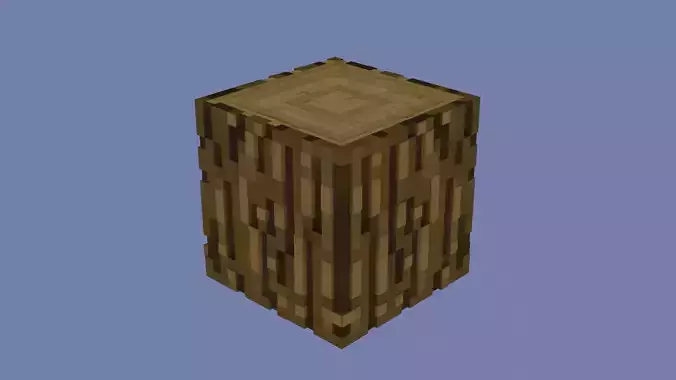 Minecraft oak log Free 3D model