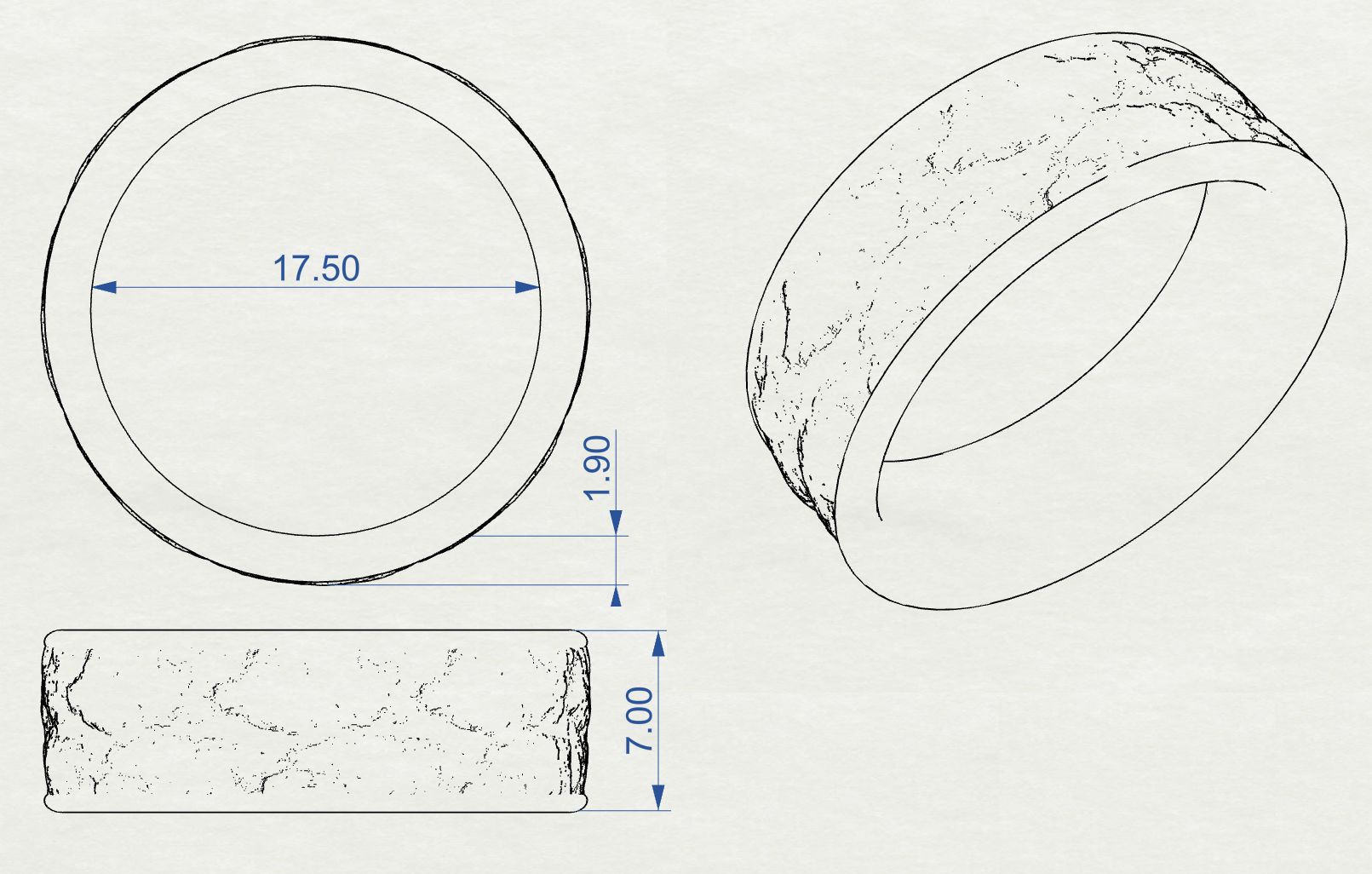 Ring Stone 3D print model_3