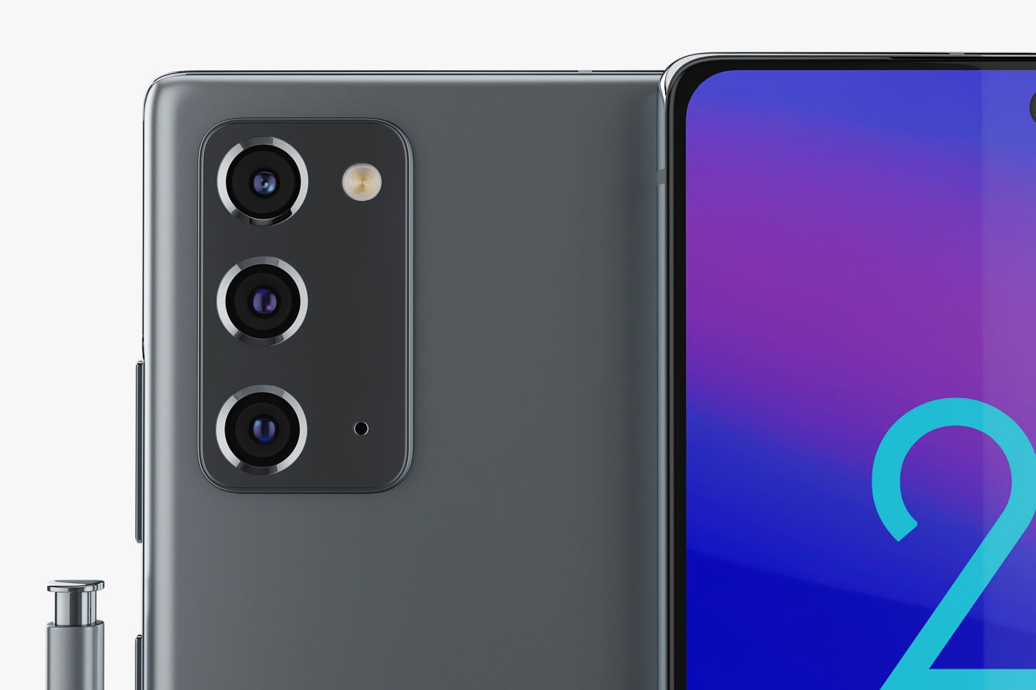 Samsung Galaxy Note 20 gray 3D model_11