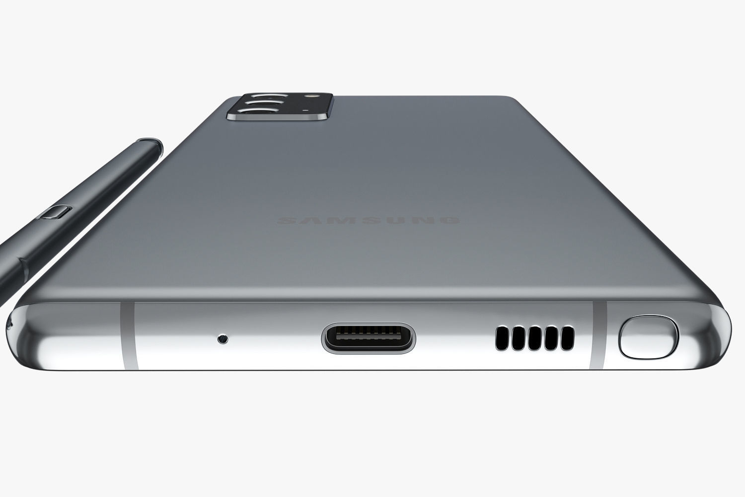 Samsung Galaxy Note 20 gray 3D model_8
