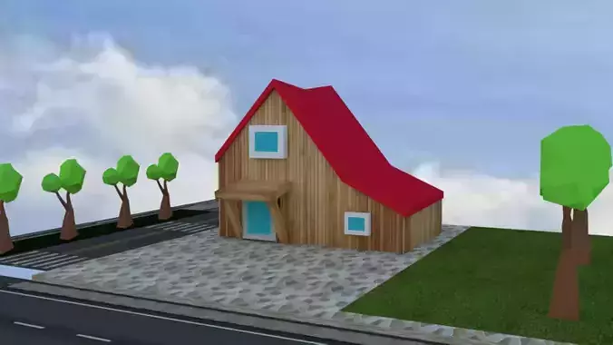 3D House on street