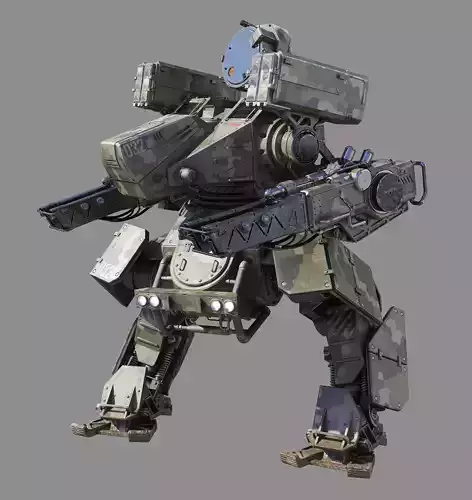 Mech-Tank 2 armored robot 3D model