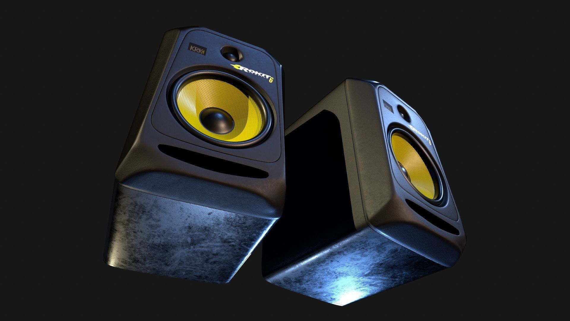 Speaker system 3D model_5