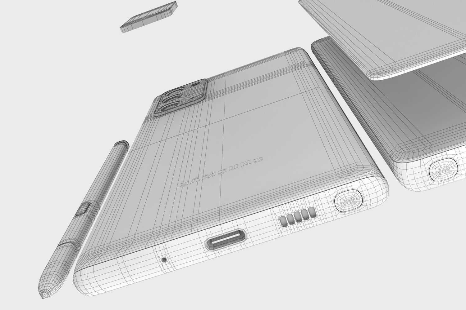 Samsung Galaxy Note 20 and 20 Ultra 3D model_35