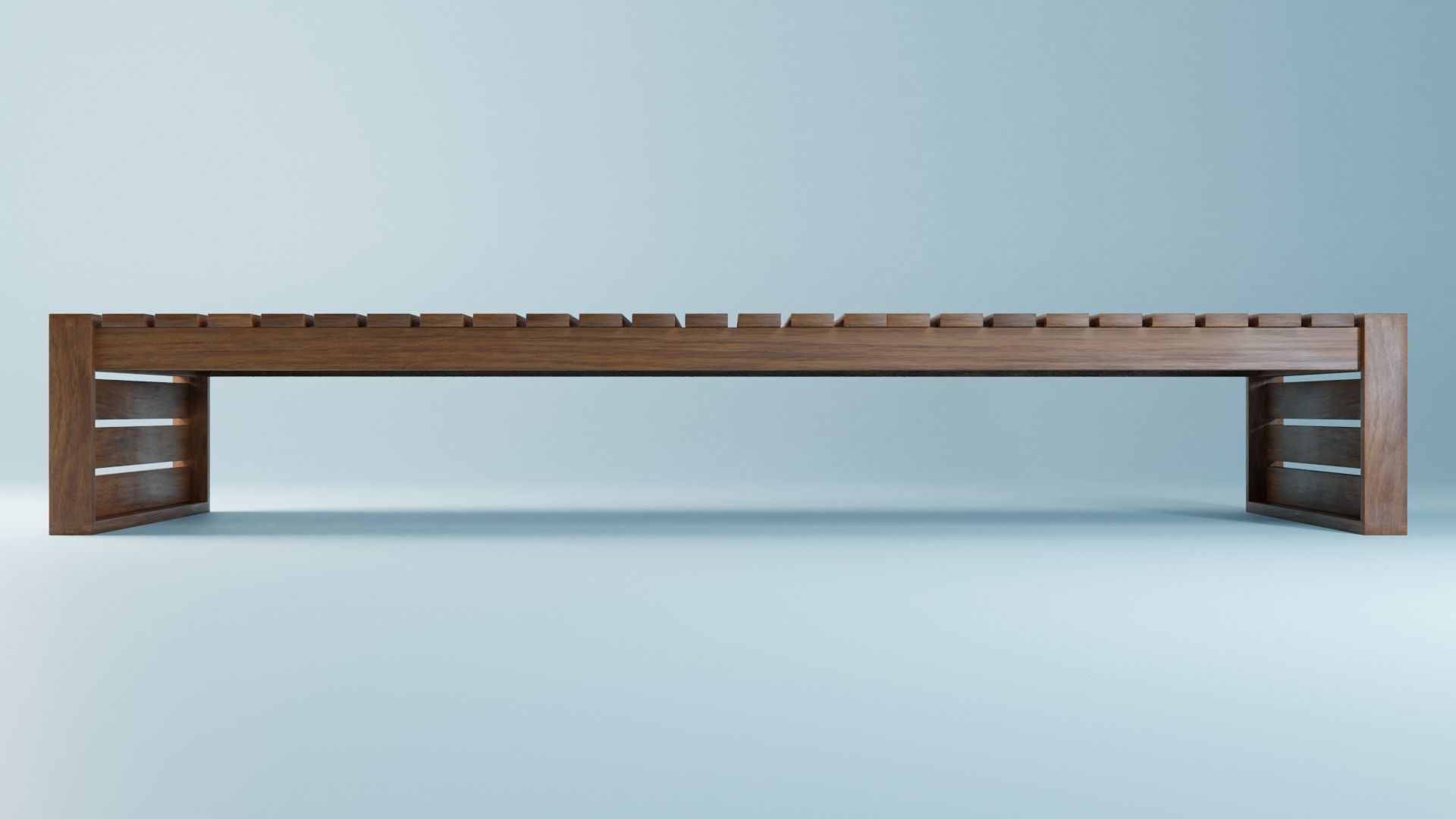 BK set wooden swing chair with canopy Low-poly 3D model_21