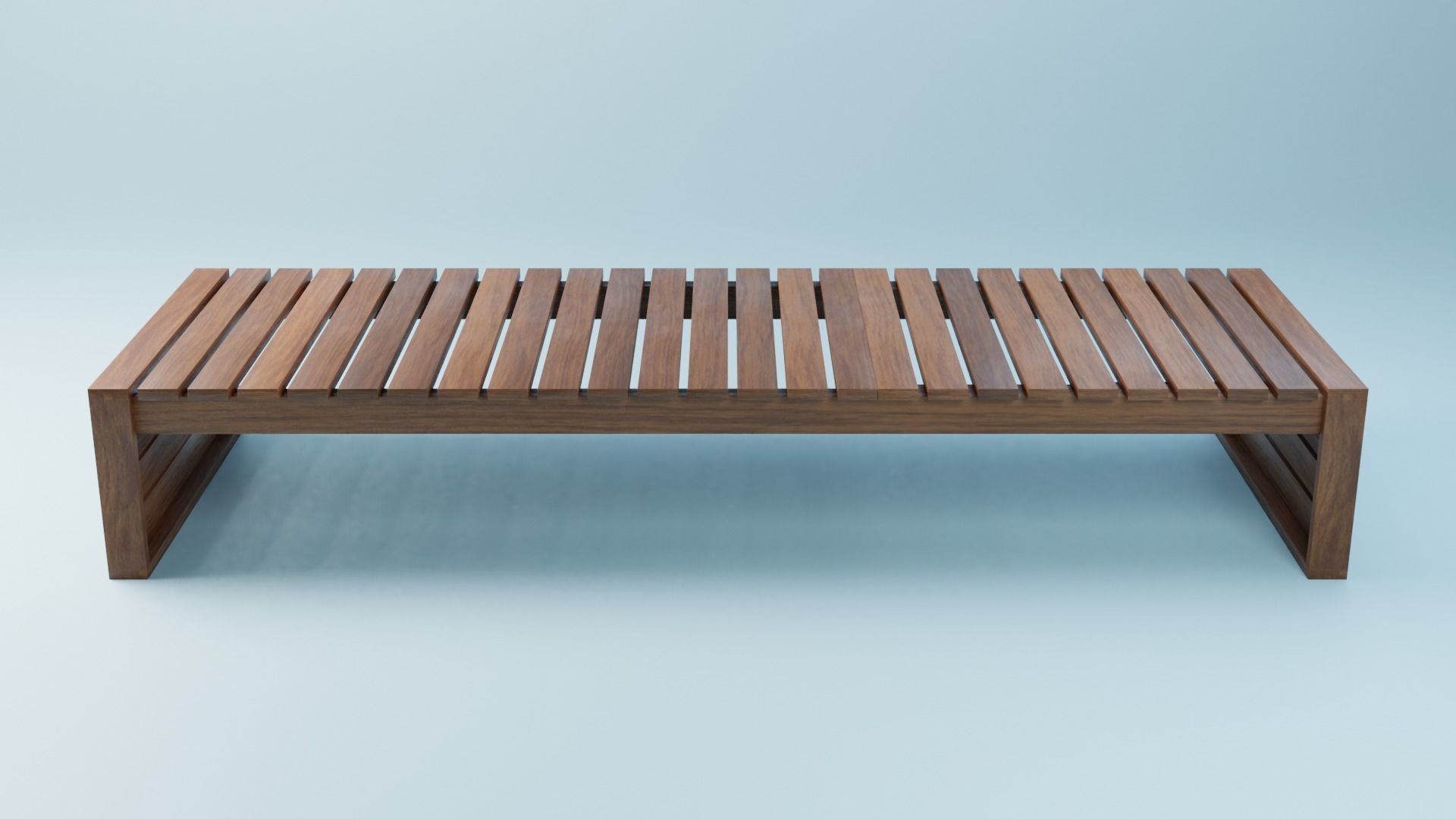 BK set wooden swing chair with canopy Low-poly 3D model_19