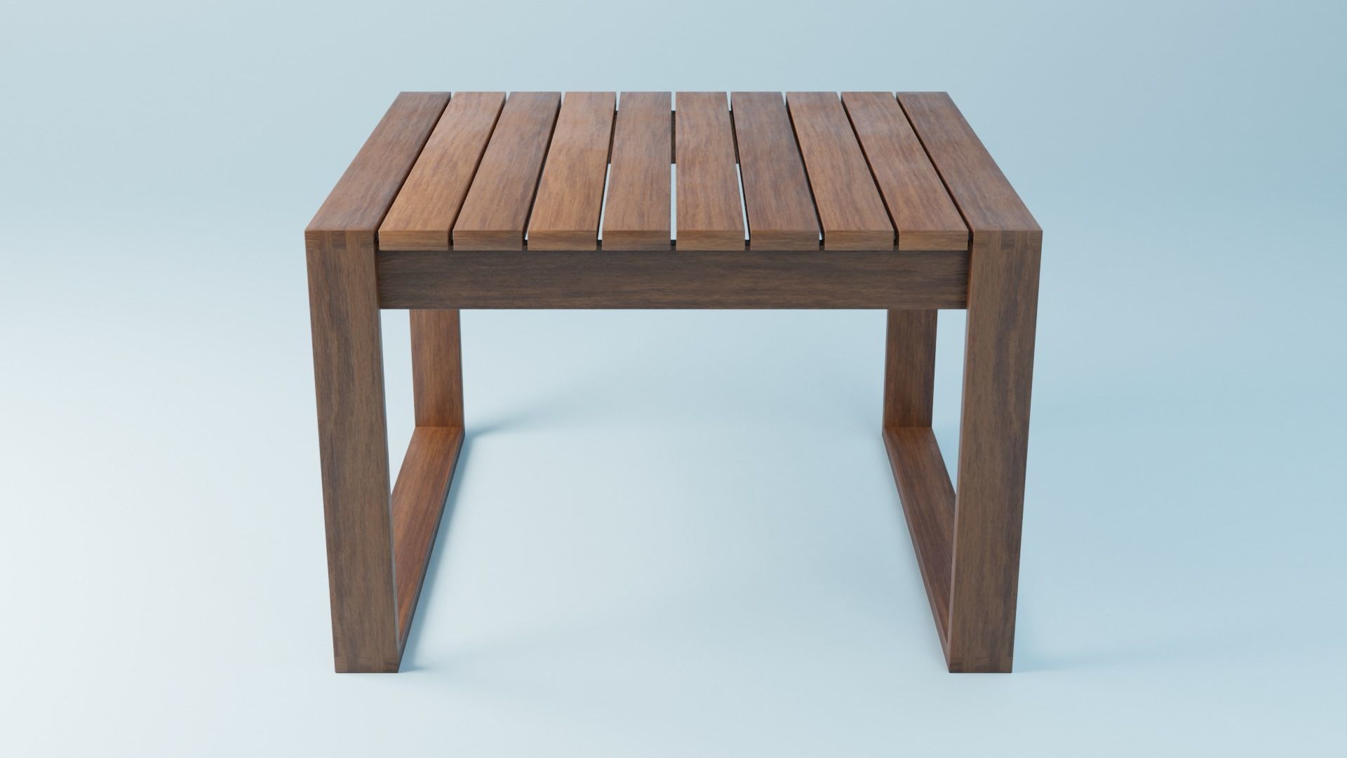 BK set wooden swing chair with canopy Low-poly 3D model_31