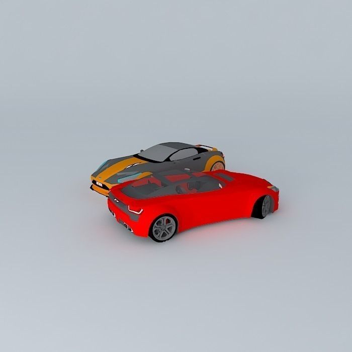 Racing car  Free 3D model_2