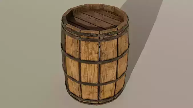 Barrel Old Stylized PBR Texture