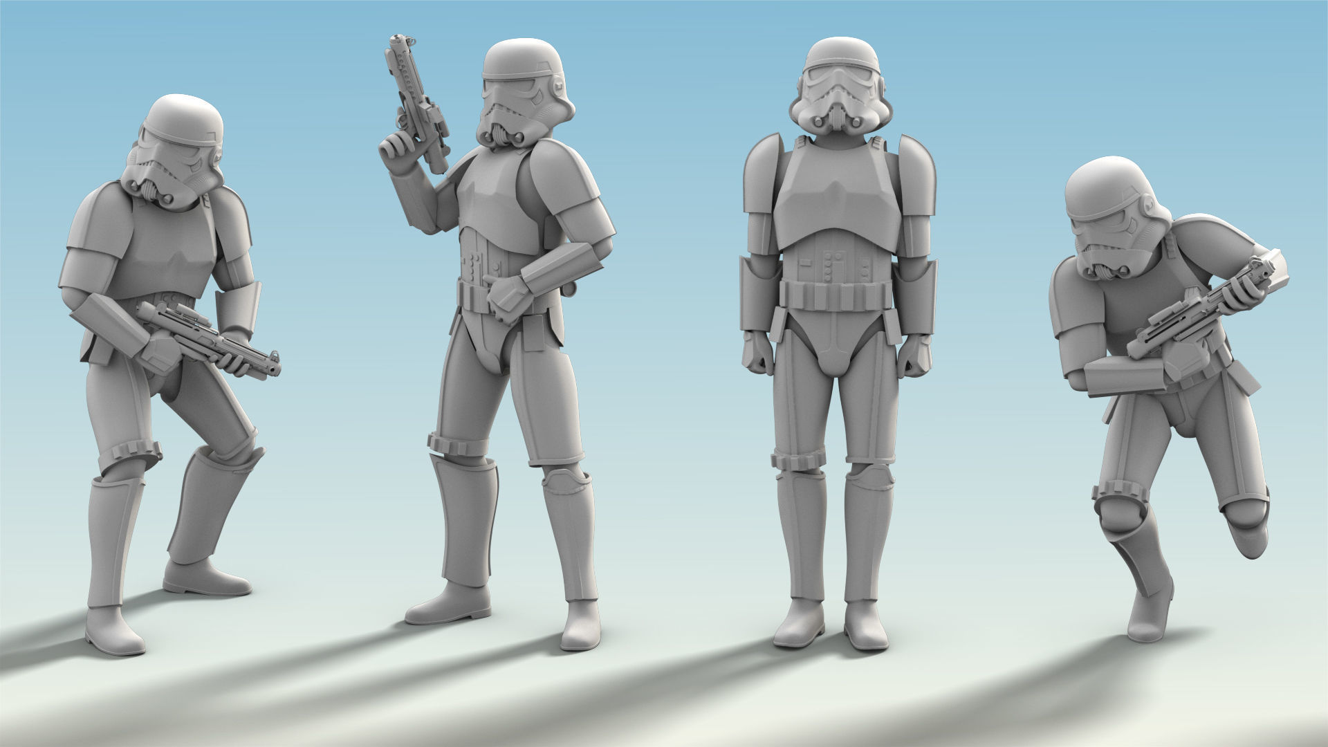 26 Figure Stormtrooper Printable Set-04 3D Model Collection_17