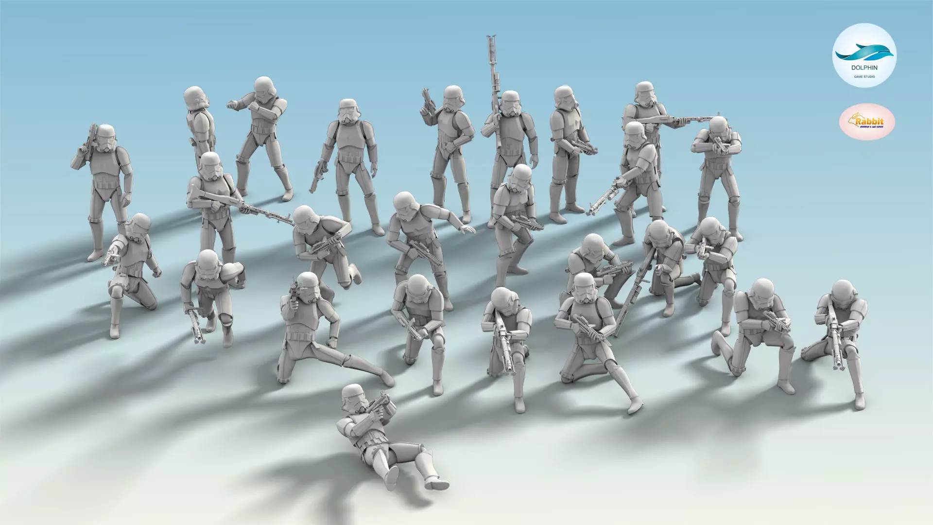 26 Figure Stormtrooper Printable Set-04 3D Model Collection_0