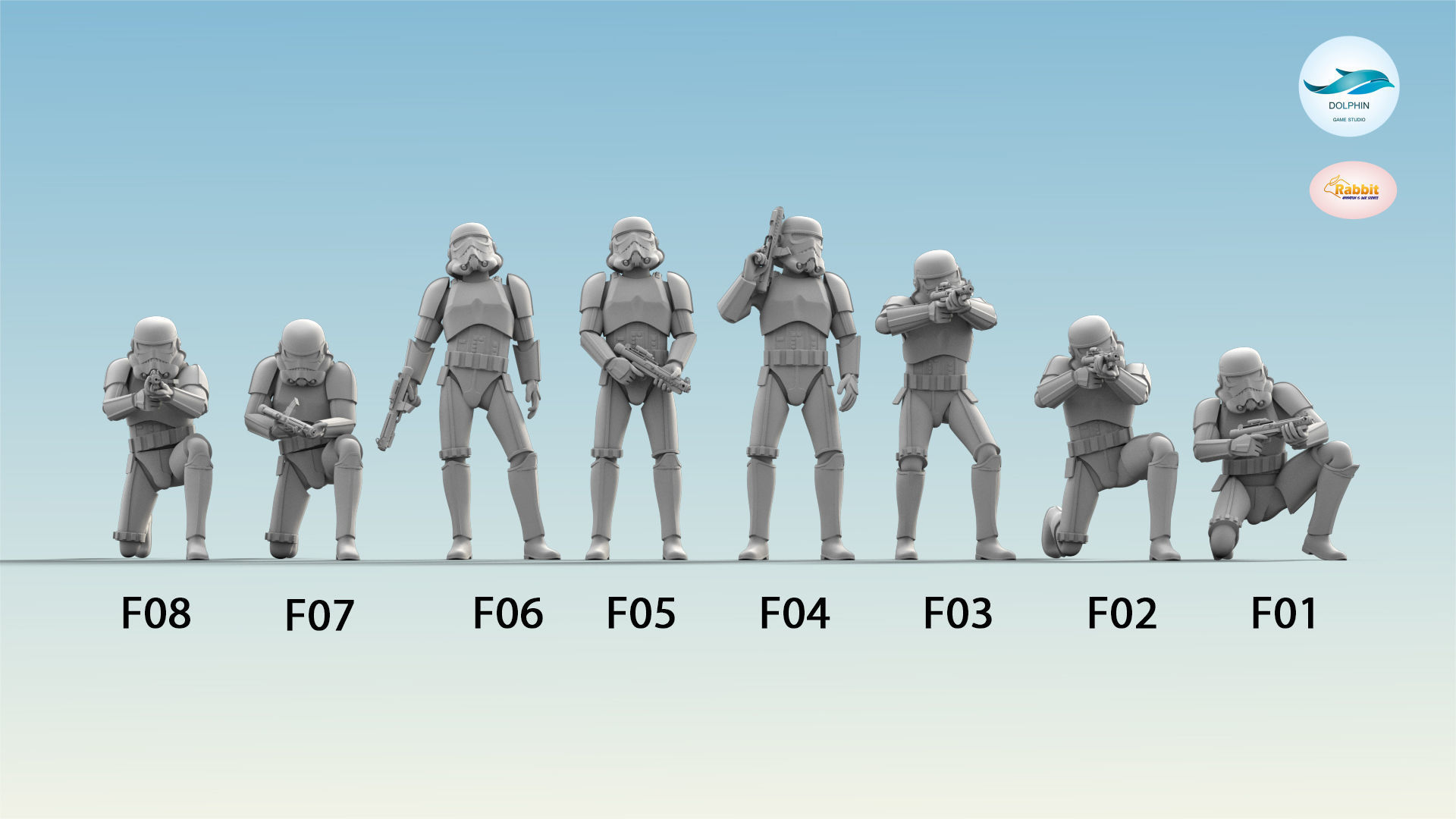 26 Figure Stormtrooper Printable Set-04 3D Model Collection_1