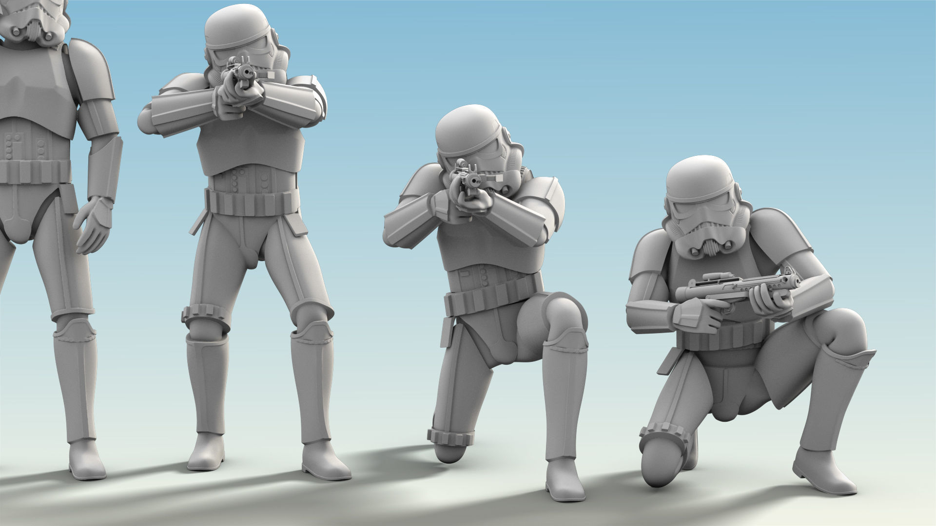 26 Figure Stormtrooper Printable Set-04 3D Model Collection_21