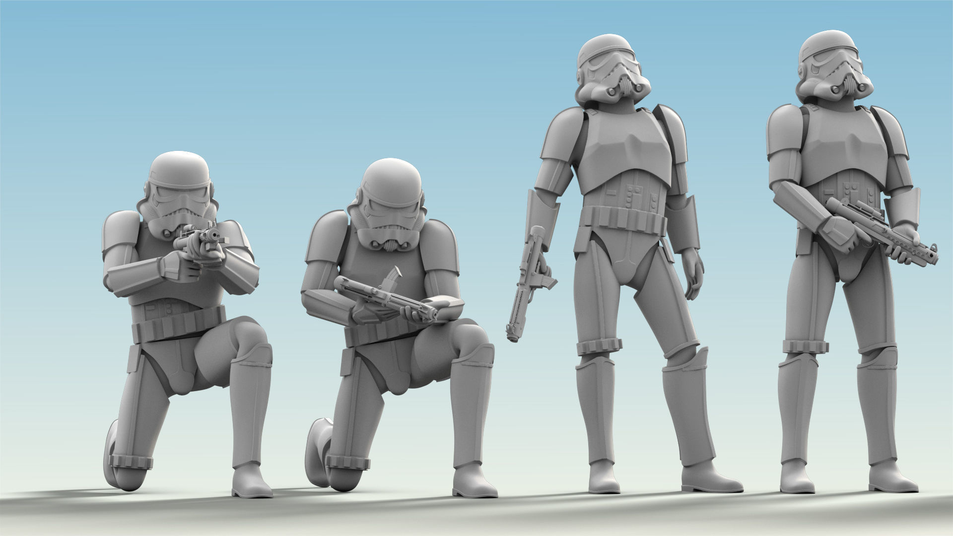26 Figure Stormtrooper Printable Set-04 3D Model Collection_19