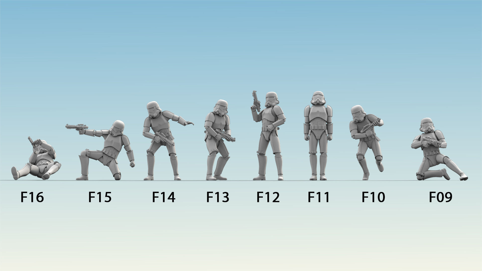 26 Figure Stormtrooper Printable Set-04 3D Model Collection_2