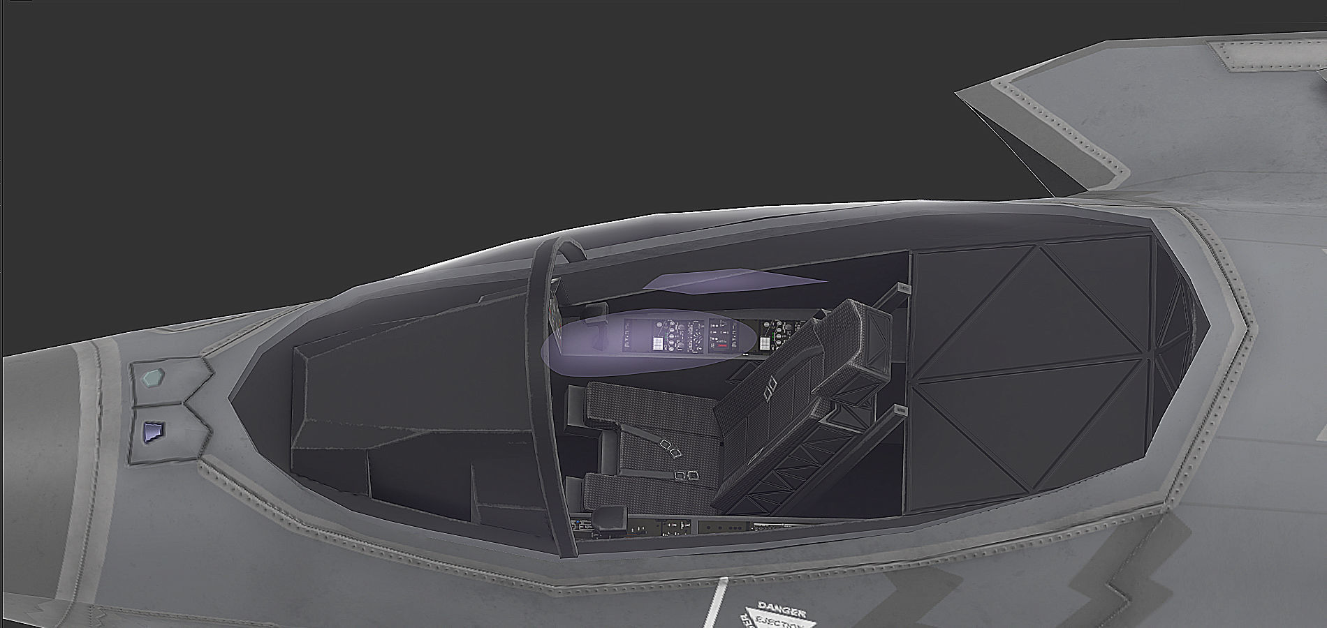 F35 A fighter jet flying in air Low-poly 3D model_7